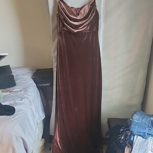 Luxurious  Maxi Dress in Rich Brown